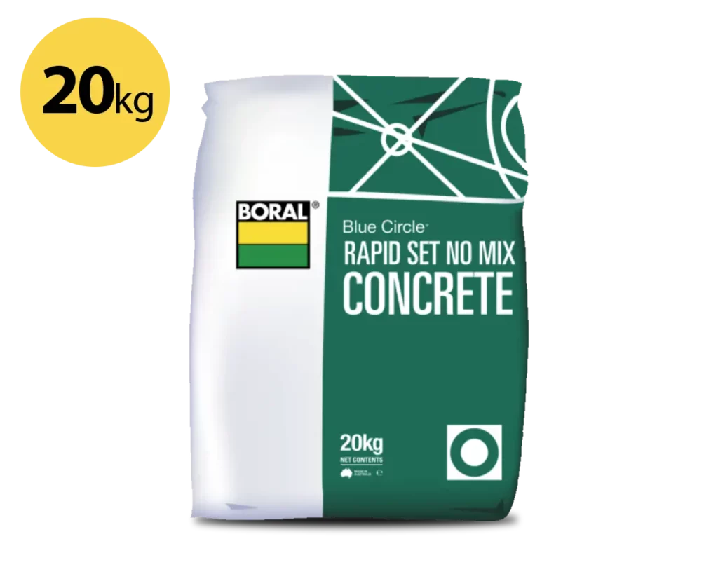 20 Kg Boral Blue Circle Rapid Set No Mix Concrete for Retaining Wall Posts by Sunset Sleepers
