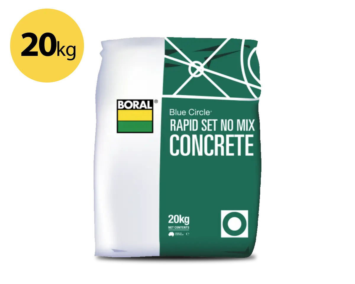 20 Kg Boral Blue Circle Rapid Set No Mix Concrete for Retaining Wall Posts by Sunset Sleepers
