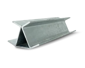 45@.900|18.17 RWCP-45DEG-100-50-PC 900mm 45 Degree Galvanised Steel Corner Joiner Post to Support The Gentle Angle Deviations of a 80mm Concrete Sleeper Retaining Wall by Sunset Sleepers