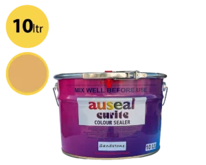 Auseal EC25 Sandstone (Yellow) Sealer 10L for Concrete Sleepers