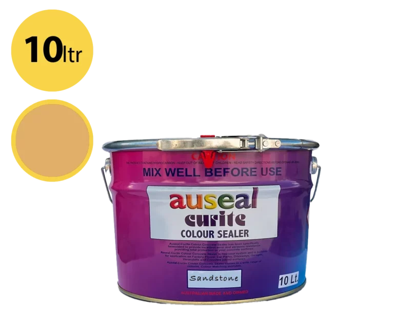 Auseal EC25 Sandstone (Yellow) Sealer 10L for Concrete Sleepers