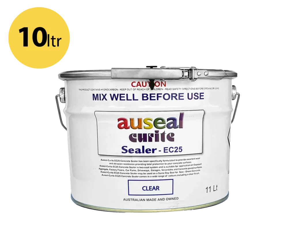 Auseal EC25 – Clear Sealer (Colourless) 10L for Concrete Sleepers