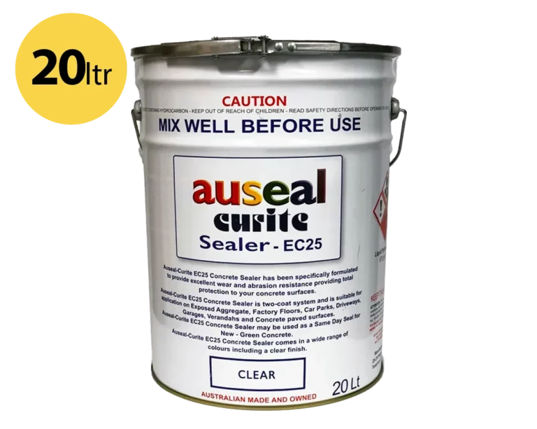Auseal EC25 – Clear Sealer (Colourless) 20L for Concrete Sleepers