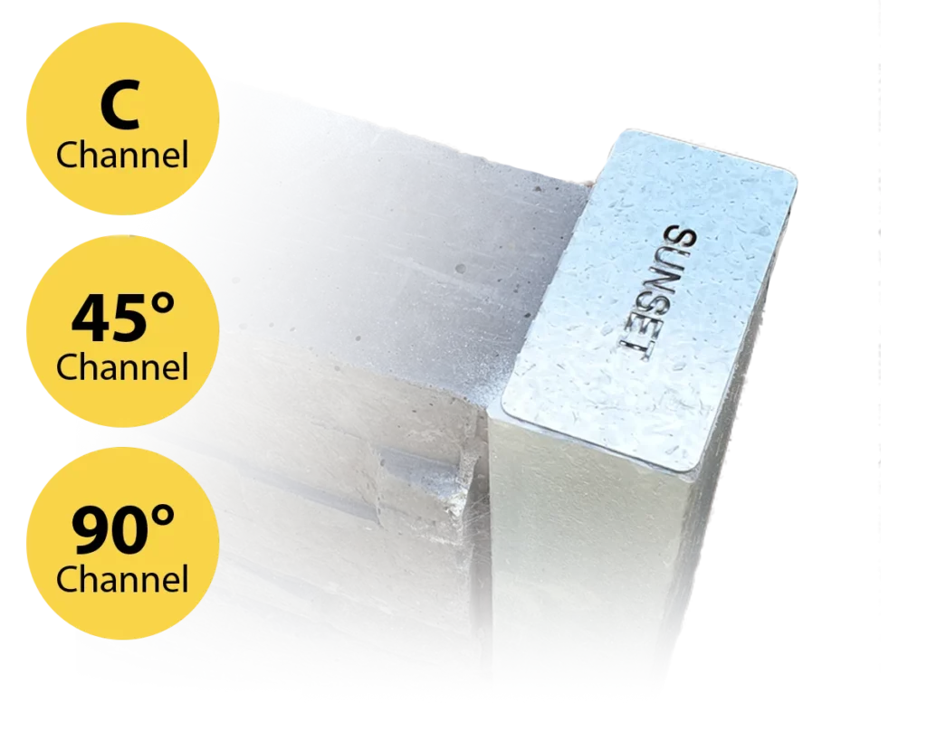 C – 45° – 90° Galvanised Steel Post Caps - Fit 100PFC Galvanised Steel Posts for Retaining Walls