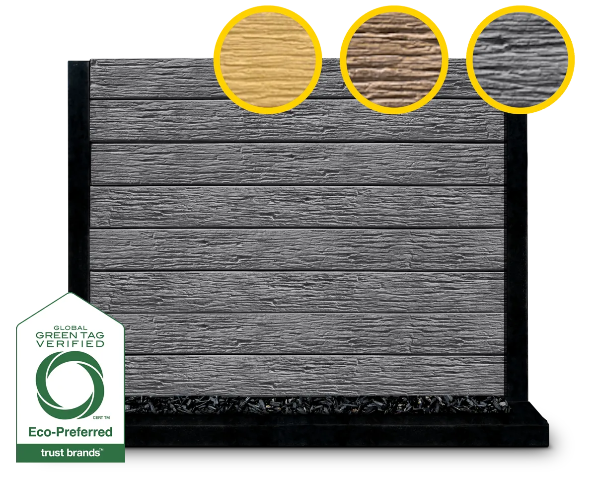 The Malibu - Woodgrain Pattern (Wood Look) Concrete Sleepers by Sunset Sleepers