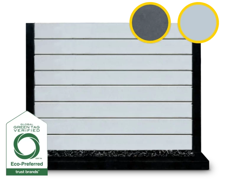 The Marina Smooth Bevelled Edge Concrete Sleeper by Sunset Sleepers in Plain Grey