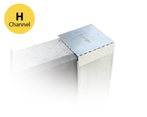 H Channel Galvanised Steel Post Caps - Fits 100PFC Galvanised Steel Posts for Retaining Walls