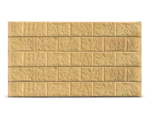 The Arizona - Block Face Pattern Concrete Sleepers in Sandstone (Yellow) Colour by Sunset Sleepers