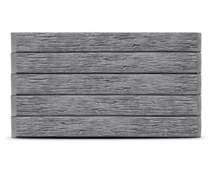 The Malibu - Woodgrain (Wood Look) Pattern Concrete Sleepers in Charcoal Colour by Sunset Sleepers