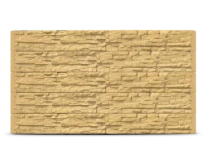 The Manhattan - Stackstone Rockface Concrete Sleepers in Sandstone (Yellow) Colour by Sunset Sleepers
