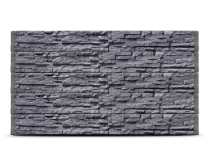 The Manhattan Stackstone Rockface Concrete Sleepers in Charcoal Colour by Sunset Sleepers