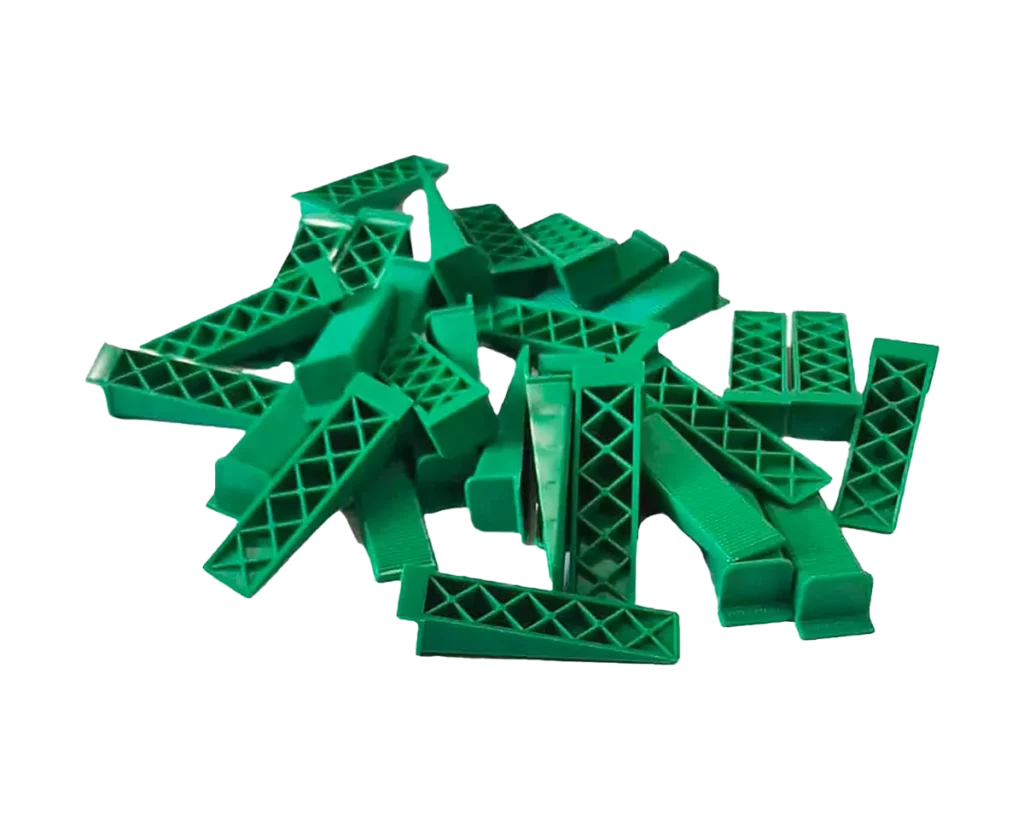 Plastic Wedges for Retaining Wall Projects Sold by Sunset Sleepers