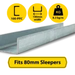 100 PFC C Channel (100mm) Galvanised Steel End Joiner Retaining Wall Post