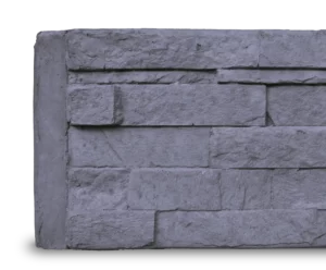 Charcoal Stacked Stone Concrete Sleeper Detail by Sunset Sleepers Manhattan Range