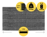 The Arizona 1800 x 200 x 100mm Charcoal Graphite Colour Block Face Concrete Sleepers for Retaining Walls Sold by Sunset Sleepers