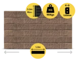 The Arizona 1800 x 200 x 100mm Jasper Brown Block Face Concrete Sleepers for Retaining Walls Sold by Sunset Sleepers