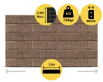 The Arizona 1800 x 200 x 80mm Jasper Brown Block Face Concrete Sleepers for Retaining Walls Sold by Sunset Sleepers