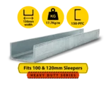 PCF 150 17.7 C Channel Galvanised Steel Beam Posts to Support The End Panels of a 100 120mm Concrete Sleeper Retaining Wall by Sunset Sleepers