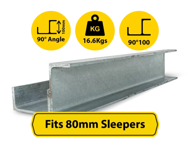 RWCP 90DEG 100 50 PC 90 Degree Galvanised Steel Corner Joiner Post to Support The Right Angle Retaining Wall Post of a 80mm Concrete Sleeper Retaining Wall by Sunset Sleepers