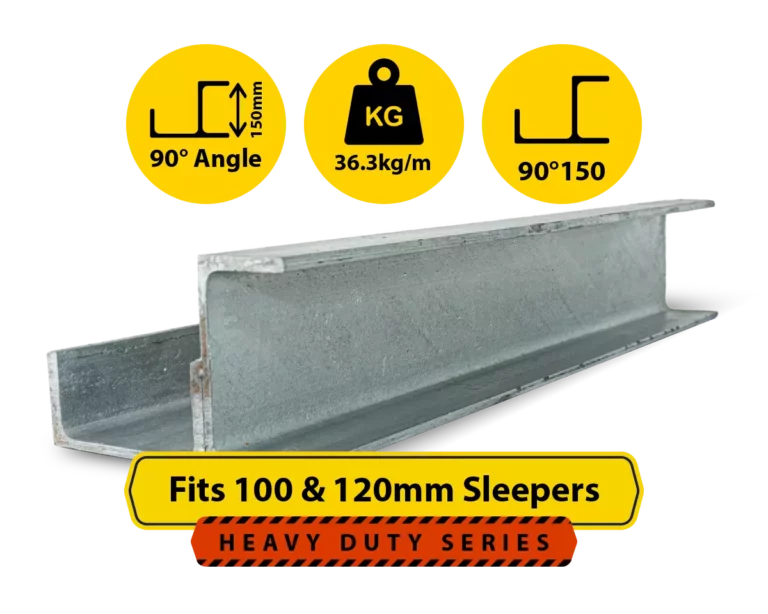RWCP 90DEG 150 150 PC 90 Degree Galvanised Steel Corner Joiner Post to Support The Right Angle of a 100 120mm Concrete Sleeper Retaining Wall by Sunset Sleepers