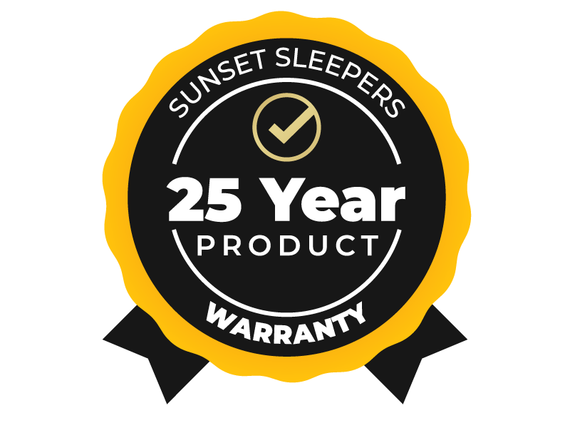 Sunset Sleepers Provide An Industry leading 25 Year Product Warranty