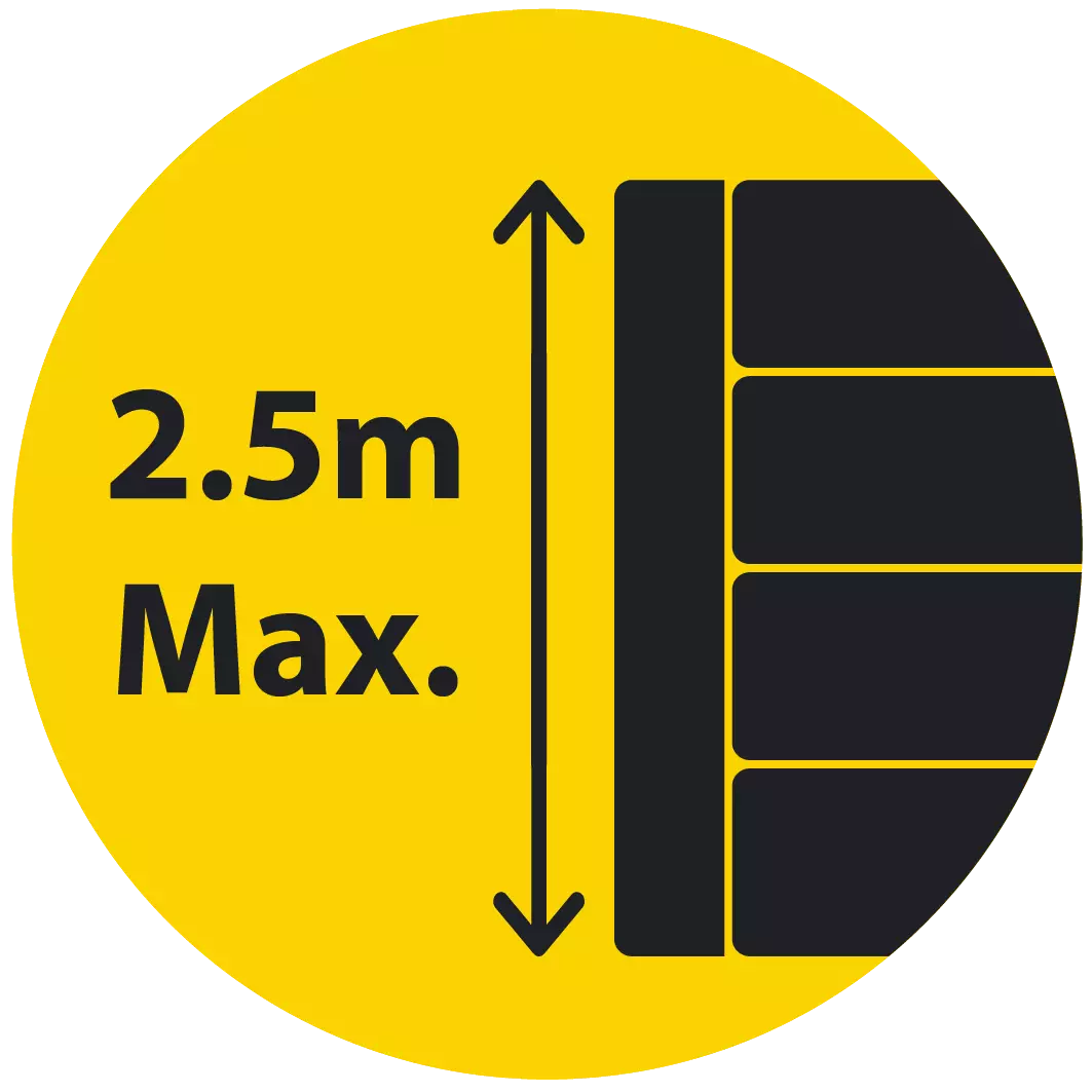 2500mm (2.5m) Maximum Retained Height