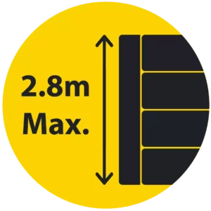 2800mm (2.8m) Maximum Retained Height