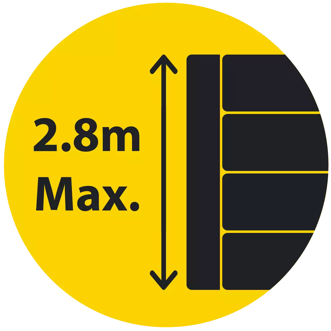 2800mm (2.8m) Maximum Retained Height