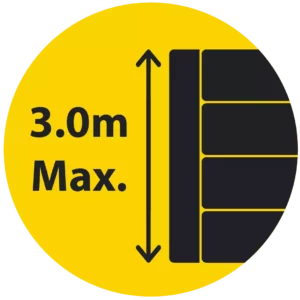 3000mm (3.0m) Maximum Retained Height