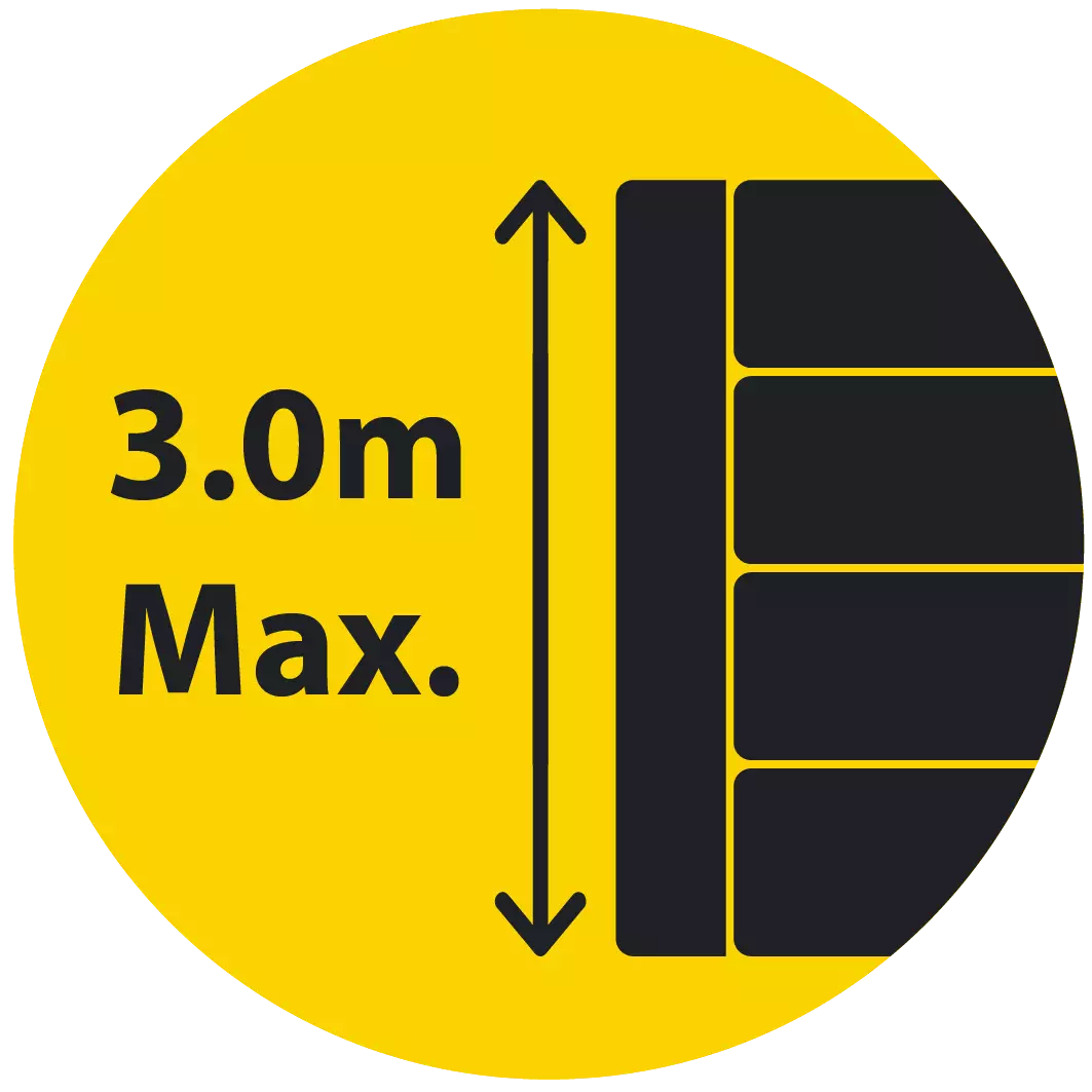 3000mm (3.0m) Maximum Retained Height