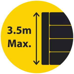 3500mm (3.5m) Maximum Retained Height