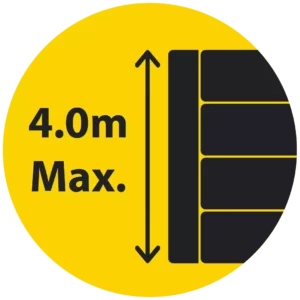 4000mm (4.0m) Maximum Retained Height