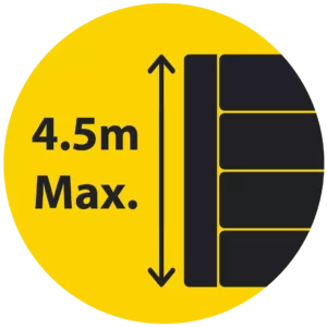 4500mm (4.5m) Maximum Retained Height