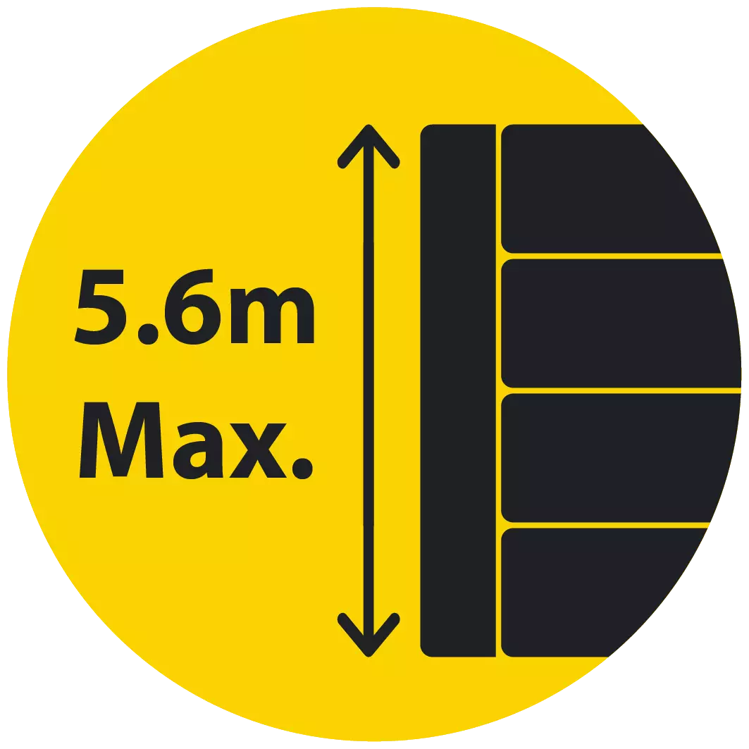 5600mm (5.6m) Maximum Retained Height