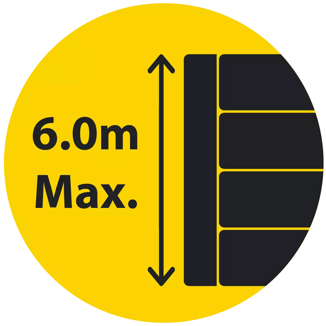6000mm (6.0m) Maximum Retained Height