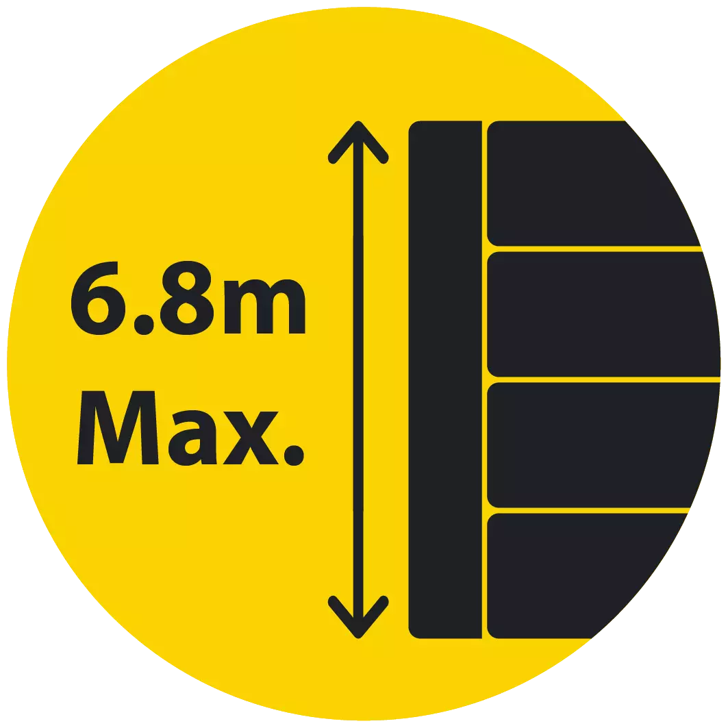 6800mm (6.8m) Maximum Retained Height