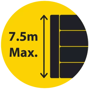 7500mm (7.5m) Maximum Retained Height