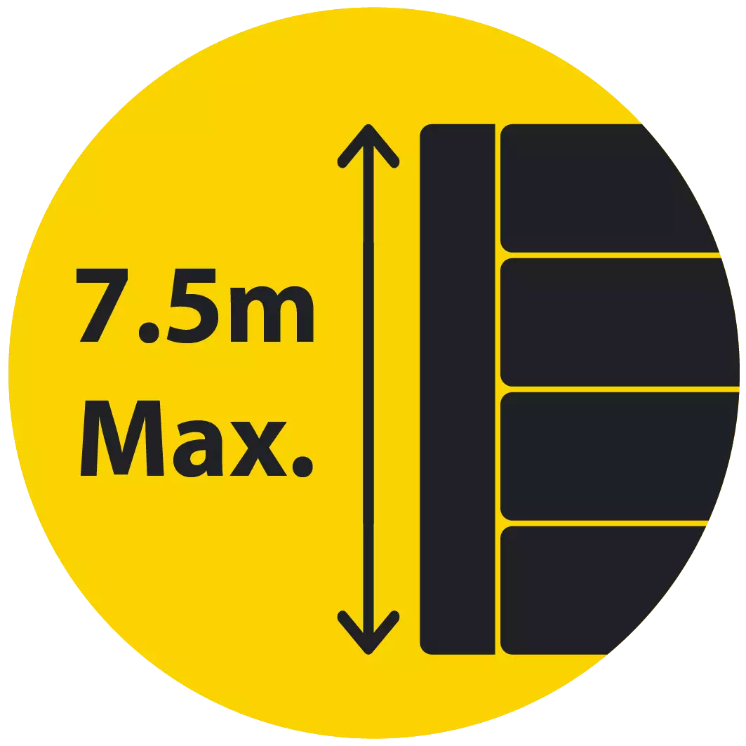 7500mm (7.5m) Maximum Retained Height