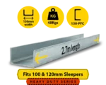 C2.7 150PFC.48 PCF 150 18.15 C Channel Galvanised Steel Beam Posts to Support The End Panels of a 100 120mm Concrete Sleeper Retaining Wall by Sunset Sleepers