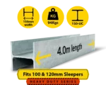 H4.0 150UC.94 150 UC 23.4 H Channel Galvanised Steel Beam Middle Joiner Post to Support The Middle Panels of a 100 120mm Concrete Sleeper Retaining Wall by Sunset Sleepers
