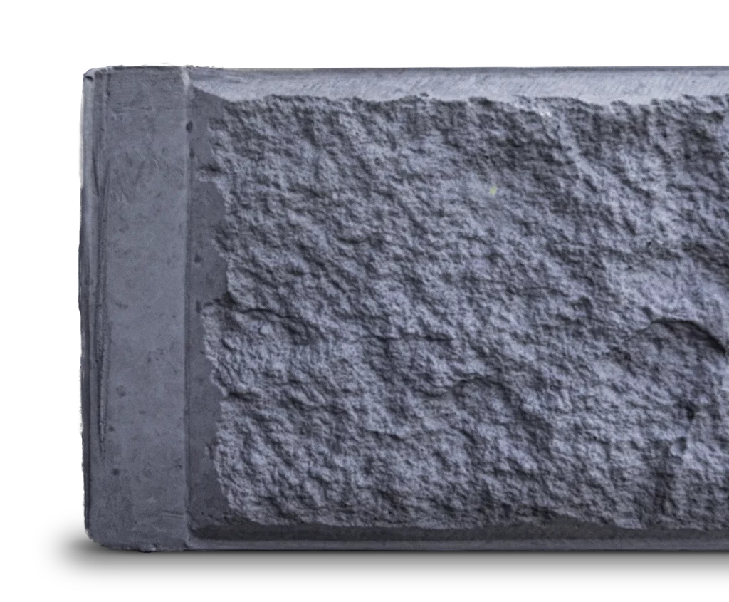 Charcoal Block Face Concrete Sleeper Detail by Sunset Sleepers Arizona Range