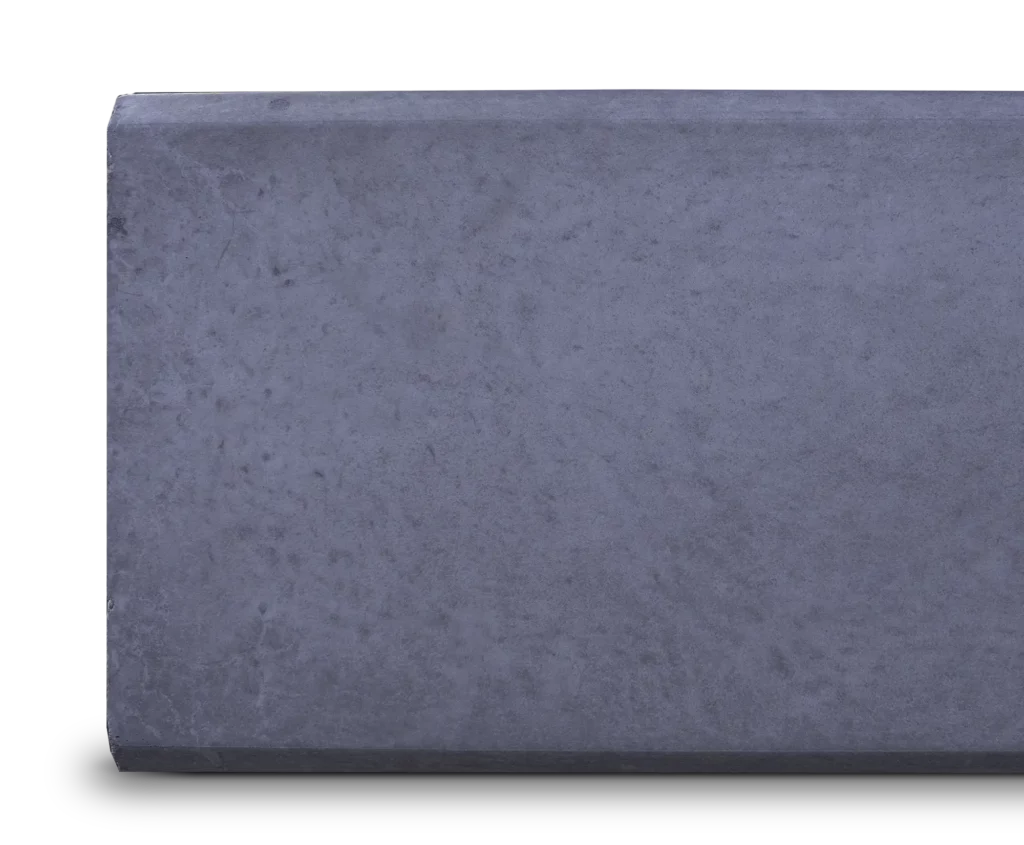 Charcoal Smooth Finish Bevelled Edge Concrete Sleeper Detail by Sunset Sleepers Marina Range