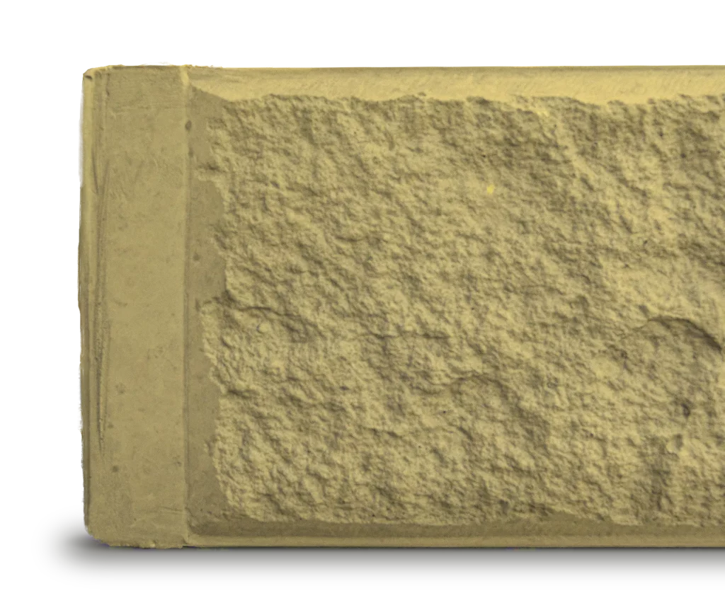 Sandstone Yellow Block Face Concrete Sleeper Detail by Sunset Sleepers Arizona Range