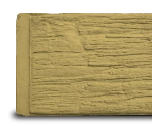 Sandstone Yellow Woodgrain Concrete Sleeper Detail by Sunset Sleepers Malibu Range