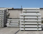 Sunset Sleepers New Concrete Sleeper Manufacturing Yard at Tottenham Victoria in Melbournes Western Suburbs The Marina Stock