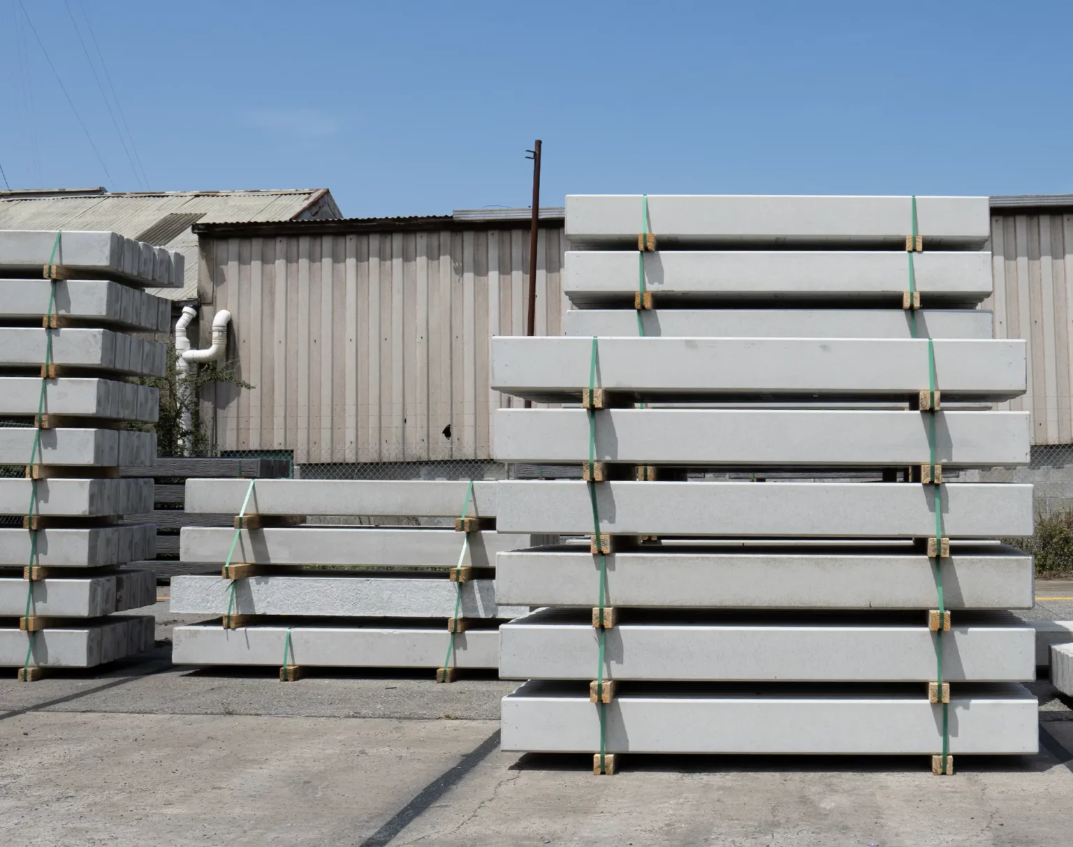 Sunset Sleepers New Concrete Sleeper Manufacturing Yard at Tottenham Victoria in Melbournes Western Suburbs The Marina Stock