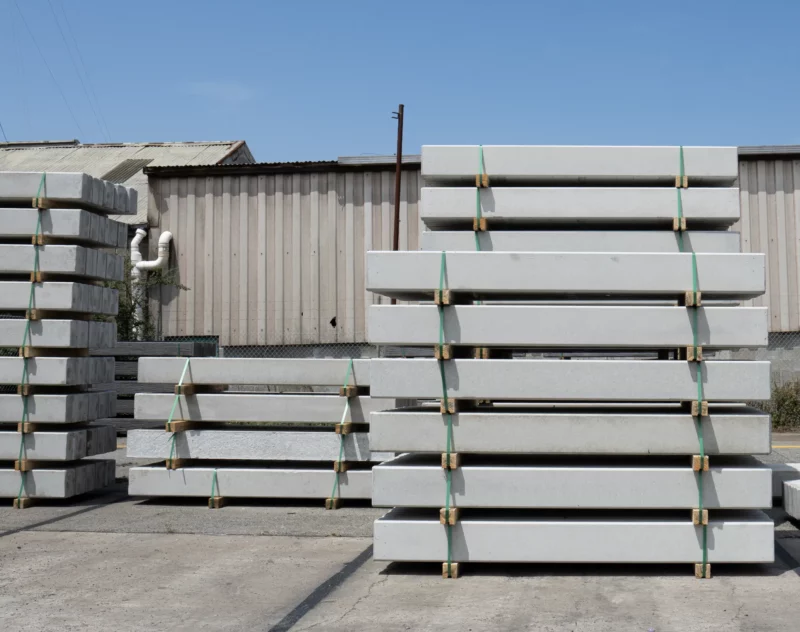 Sunset Sleepers New Concrete Sleeper Manufacturing Yard at Tottenham Victoria in Melbournes Western Suburbs The Marina Stock