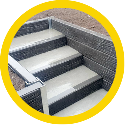 Concrete Sleeper Photos and Ideas for Front Yard or Backyard Steps Retaining Walls