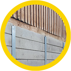 Concrete Sleeper Photos and Ideas for Under Timber and Colorbond Fence Retaining Walls
