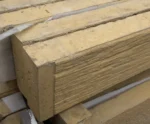 Detailed Close Up of Sandstone Yellow Woodgrain The Malibu Concrete Sleeper Stock in Sunset Sleepers Officer Yard